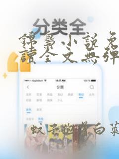 锦枭小说免费阅读全文无弹窗