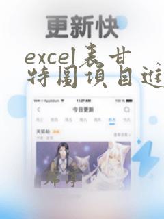 excel表甘特图项目进度