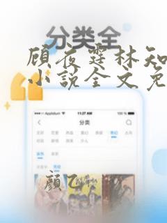 顾夜霆林知夏的小说全文免费阅读