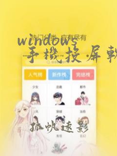 windows 手机投屏软件