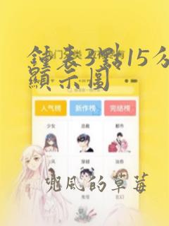 钟表3点15分显示图