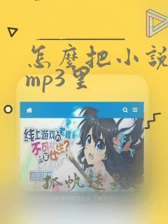 怎么把小说导入mp3里