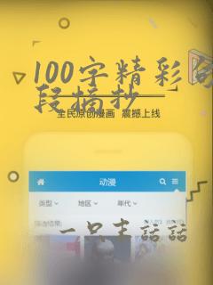 100字精彩句段摘抄