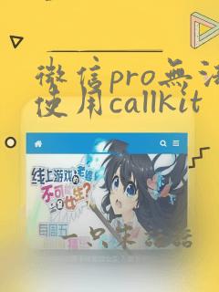 微信pro无法使用callkit