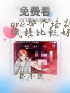 gre哪个培训机构比较好