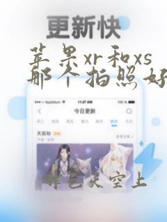 苹果xr和xs那个拍照好