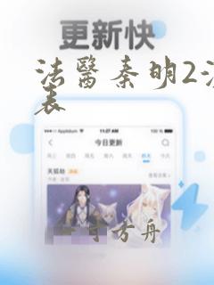 法医秦明2演员表