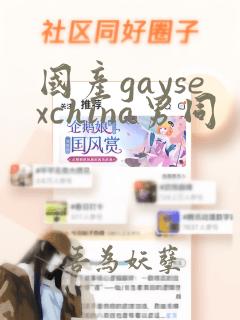 国产gaysexchina男同