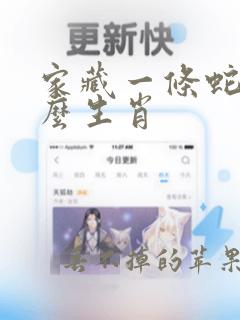 家藏一条蛇是什么生肖