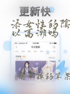 添女性的阴蒂可以高潮吗