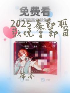 2025春节联欢晚会节目单时间