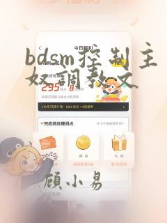 bdsm控制主奴调教文