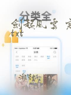 剑起风云 完本txt