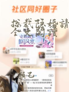 总裁隐婚请签字全文阅读