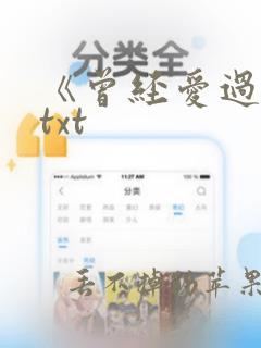 《曾经爱过我》txt