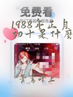 1988年正月初十是什么命