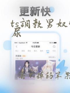 ts调教男奴喝尿