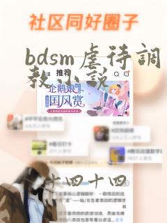 bdsm虐待调教小说