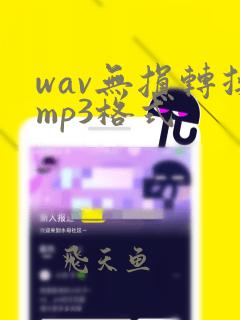 wav无损转换mp3格式