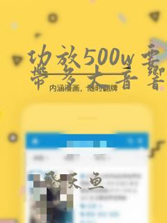 功放500w要带多大音响