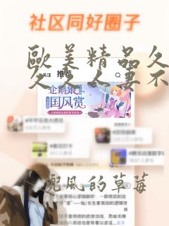 欧美精品久久久久久人妻不忠