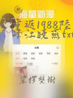 重返1988陆峰江晓燕txt下载