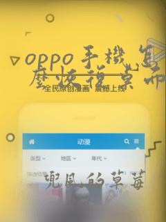 oppo手机怎么恢复桌面时间