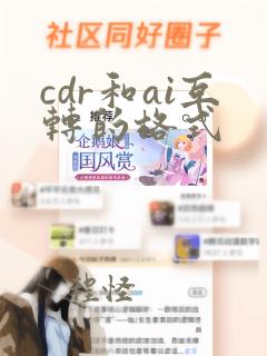 cdr和ai互转的格式