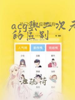 acg与二次元的区别