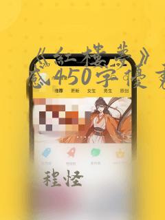 《红楼梦》读后感450字优秀作文