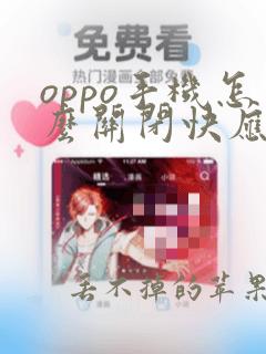 oppo手机怎么关闭快应用