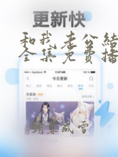 和我老公结婚吧全集免费播放