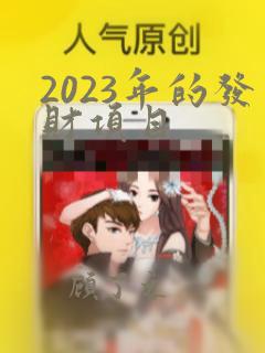 2023年的发财项目