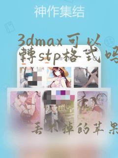 3dmax可以转stp格式吗