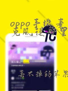 oppo手机麦克风从哪里打开