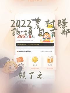 2022农村赚钱项目有哪些