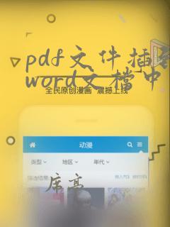 pdf文件插到word文档中