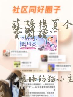 苏阳杨夏全文免费阅读