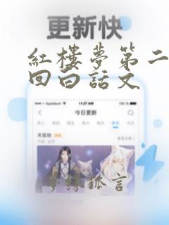 红楼梦第二十一回白话文