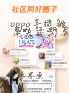 oppo手机触屏失灵闪屏