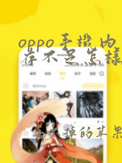 oppo手机内存不足怎样清理