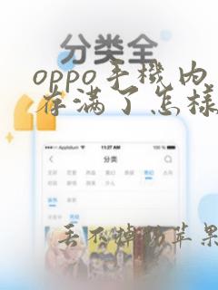 oppo手机内存满了怎样清理