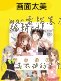 mac电脑怎么编辑pdf