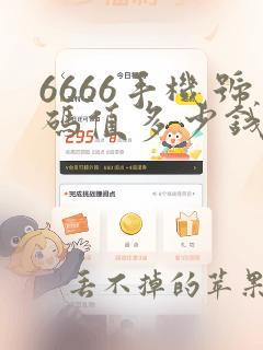 6666手机号码值多少钱