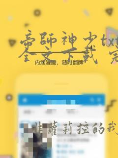 帝师神少txt全文下载 完整版