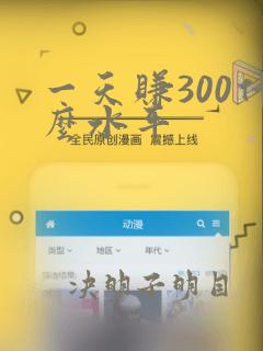 一天赚300什么水平