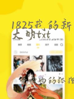 1825我的新大明txt