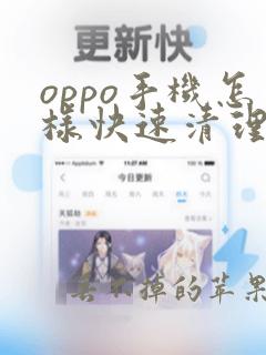 oppo手机怎样快速清理内存