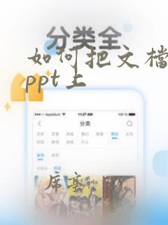 如何把文档放在ppt上