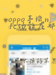 oppo手机nfc功能在哪里开